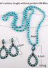 Boho Necklace, Jewelry Set, RH Turquoise White Blue Natural Stone
